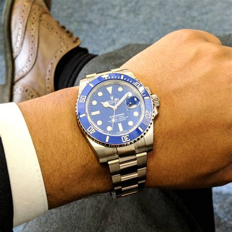 rolex submariner blue on wrist|2023 Rolex Submariner blue dial.